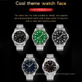 R1 Fashion Space Dial Reloj inteligente de acero inoxidable con Bluetooth